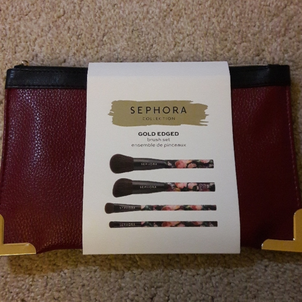 Sephora gold edged brush set